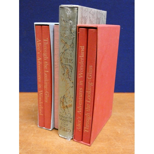 86 - FOLIO SOCIETY.  Lewis Carroll. 6 vols. in slip cases incl. duplicates; also a Wind in the Willows.  ... 