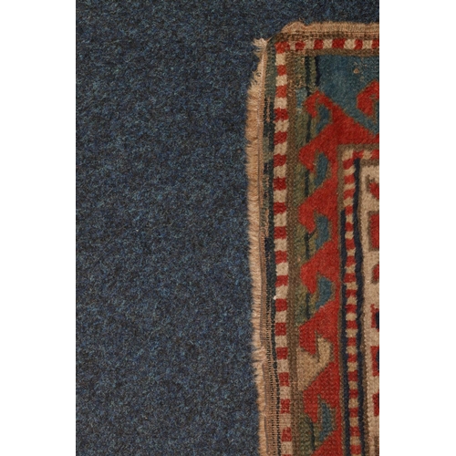 557 - Kazak designed rug with three medallions to field within multiple borders, 178 x 133cm, and a smalle... 