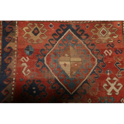 557 - Kazak designed rug with three medallions to field within multiple borders, 178 x 133cm, and a smalle... 