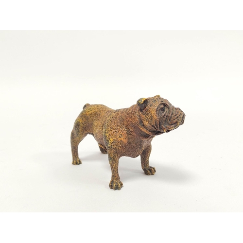 159 - Cold painted bronze figure by Bergmann, impressed B mark to button to underside, 8cm high.