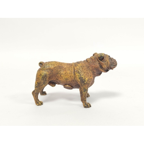 159 - Cold painted bronze figure by Bergmann, impressed B mark to button to underside, 8cm high.