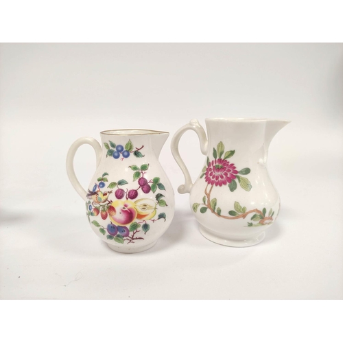 288 - Group of twelve Royal Worcester porcelain reproductions of 18th cent. cream jugs, most titled and de... 