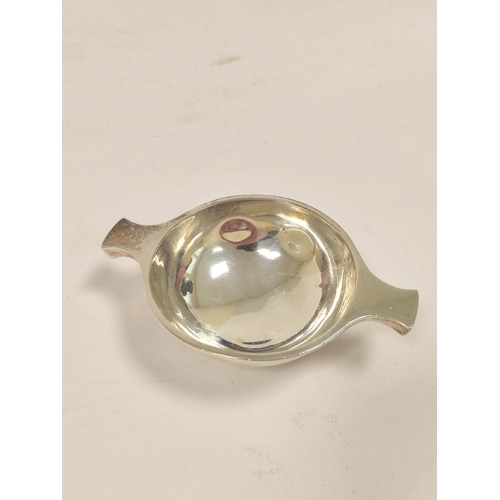 9 - Silver sweetmeat dish, two similar pierced dishes and a small quaich 246g. (4)