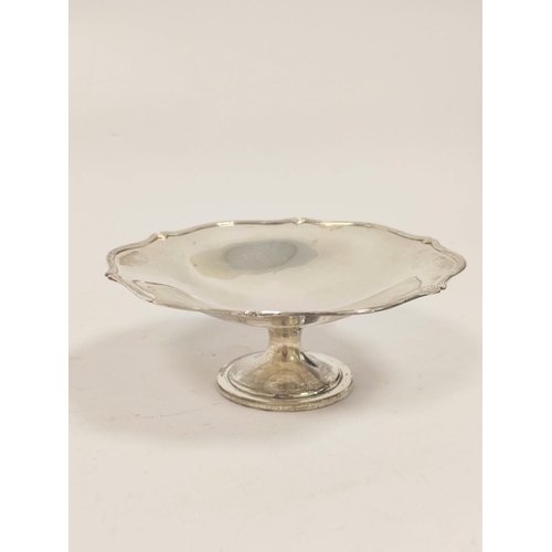 9 - Silver sweetmeat dish, two similar pierced dishes and a small quaich 246g. (4)