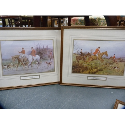 121 - Collection of various prints and pictures to include hunting scenes, hounds etc.