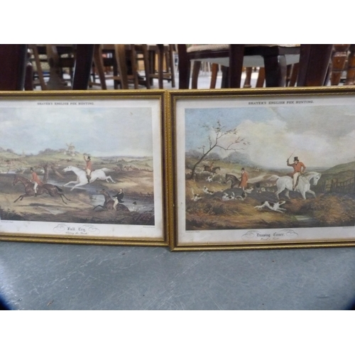 121 - Collection of various prints and pictures to include hunting scenes, hounds etc.