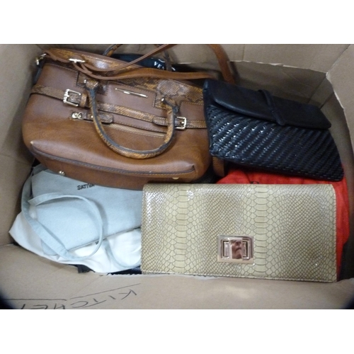 125 - Collection of assorted handbags, clutch bags, vanity case etc.