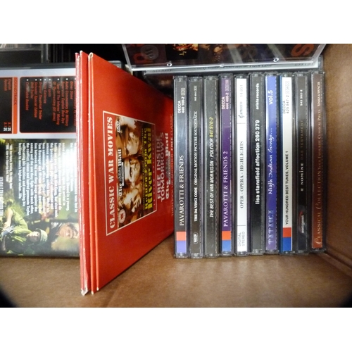 126 - Collection of DVDs to include Danielle Steel, movies, also assorted CDs etc.