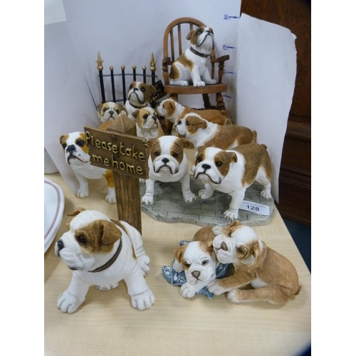 128 - Collection of Bulldog models to include 'Please Take Me Home', Bulldogs playing etc.