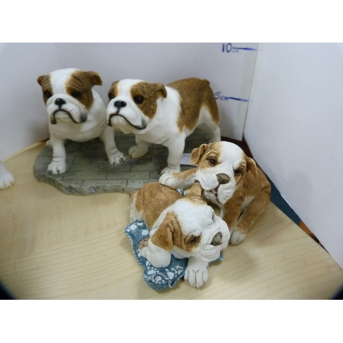 128 - Collection of Bulldog models to include 'Please Take Me Home', Bulldogs playing etc.