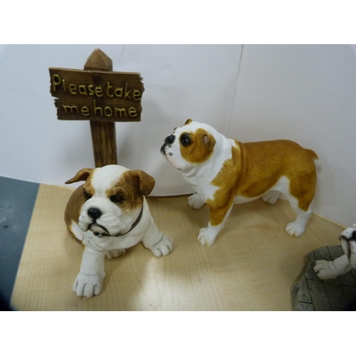 128 - Collection of Bulldog models to include 'Please Take Me Home', Bulldogs playing etc.