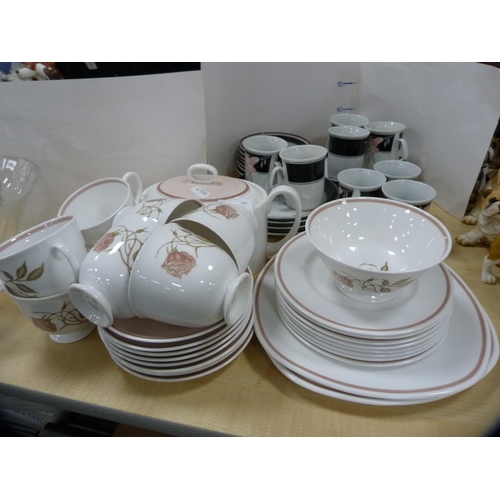 129 - Susie Cooper part tea set and a continental coffee set.