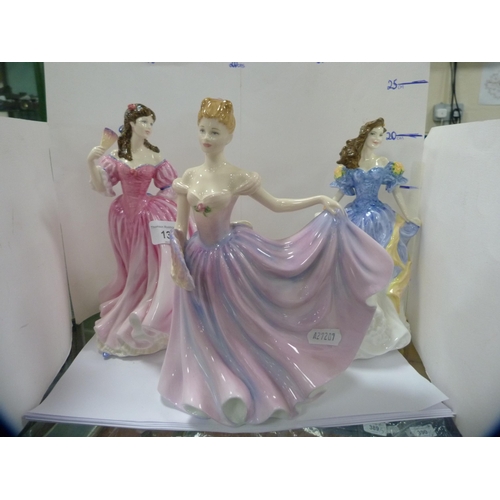 136 - Royal Doulton figure, 'Lauren', also 'Rachel' and 'Rebecca'.  (3)