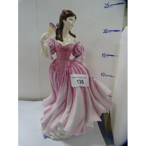 136 - Royal Doulton figure, 'Lauren', also 'Rachel' and 'Rebecca'.  (3)