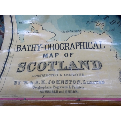 142 - Bathy-orographical map of Scotland by W & AK Johnston, limited geographers, engravers and printe... 