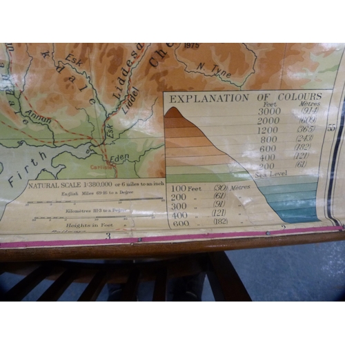 142 - Bathy-orographical map of Scotland by W & AK Johnston, limited geographers, engravers and printe... 