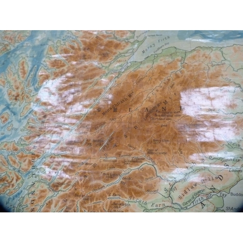 142 - Bathy-orographical map of Scotland by W & AK Johnston, limited geographers, engravers and printe... 