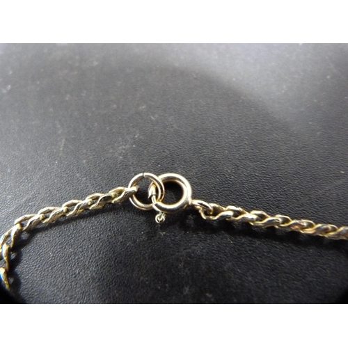 155 - Yellow metal chain, stamped 9ct to catch.