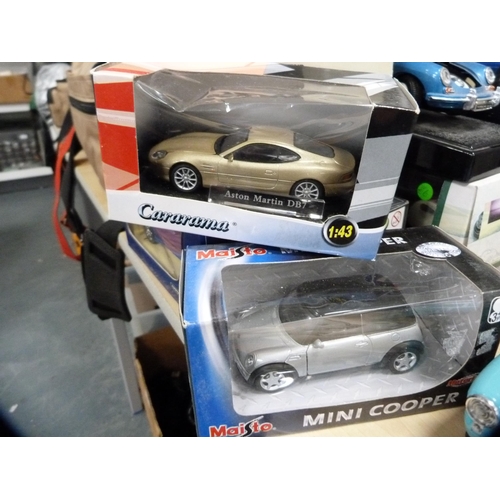 158 - Group of diecast cars to include Ferrari, Mini Cooper, James Bond Thunderball Aston Martin DB5, Bura... 