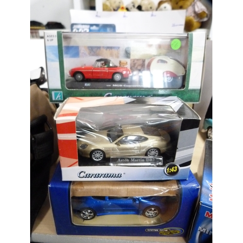 158 - Group of diecast cars to include Ferrari, Mini Cooper, James Bond Thunderball Aston Martin DB5, Bura... 