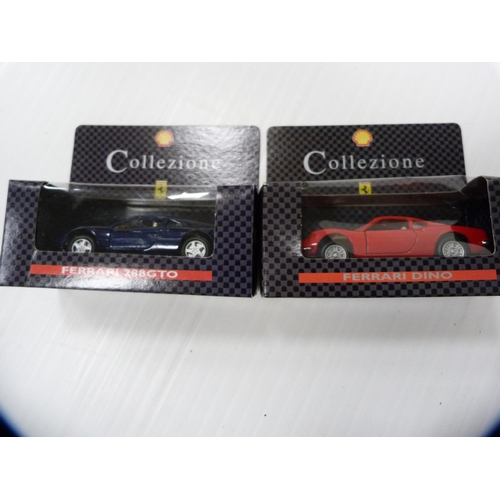 165 - Eight boxed assorted Shell Collection Ferrari diecast cars and a boxed Ferrari 456GT by the Classic ... 