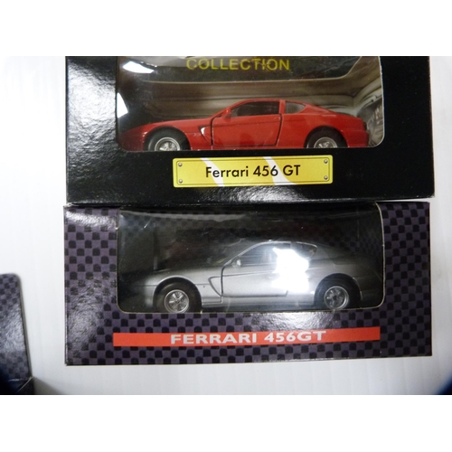 165 - Eight boxed assorted Shell Collection Ferrari diecast cars and a boxed Ferrari 456GT by the Classic ... 