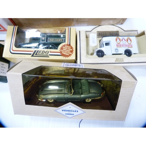 167 - Two cartons containing assorted diecast cars and vehicles to include examples by Days Gone, Lledo, C... 