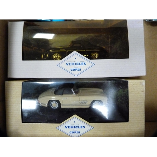 167 - Two cartons containing assorted diecast cars and vehicles to include examples by Days Gone, Lledo, C... 