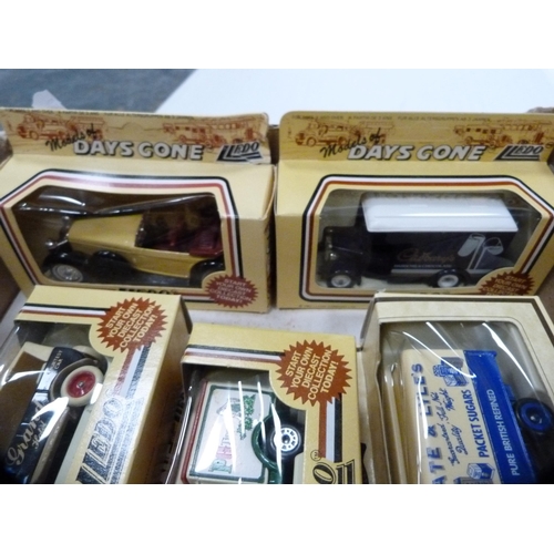 167 - Two cartons containing assorted diecast cars and vehicles to include examples by Days Gone, Lledo, C... 