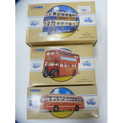 169 - Three Corgi and Corgi Classics boxed diecast vehicles to include a Bradford City Transport Trolleybu... 