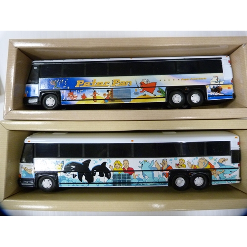 170 - Four Corgi boxed diecast coaches to include Peter Pan Trailways, MCI Demonstration Bus, Peter Pan Bi... 