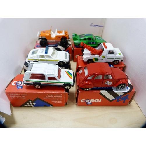 175 - Six assorted boxed Corgi diecast cars, c. 1980s.