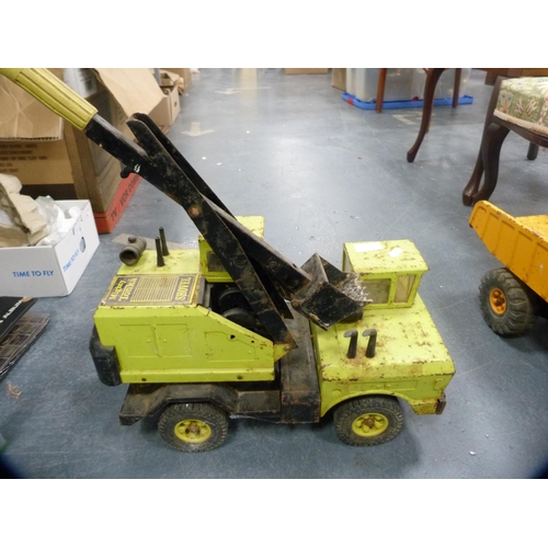 177A - Tonka 'Mighty Shovel' truck, a dumper and a smaller Tonka truck, 'The Loader'.  (3)