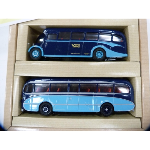 178 - Two boxed Corgi diecast buses, Guy Arab/Leyland Atlantean - Devon General and Burlingham Seagull/AEC... 