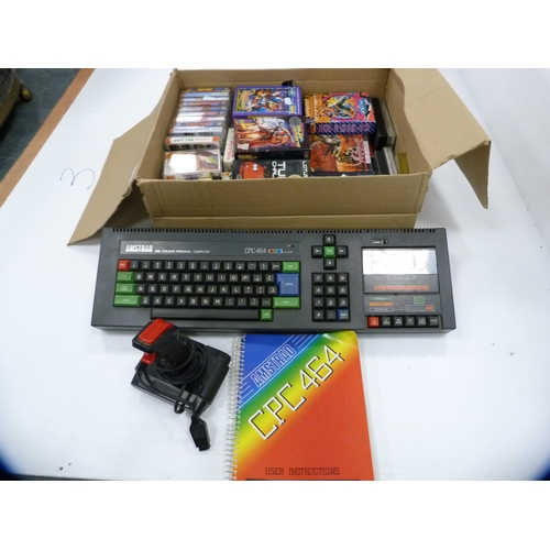 179 - Amstrad CPC 464 64k colour personal computer, a collection of assorted Amstrad boxed games and a Spe... 