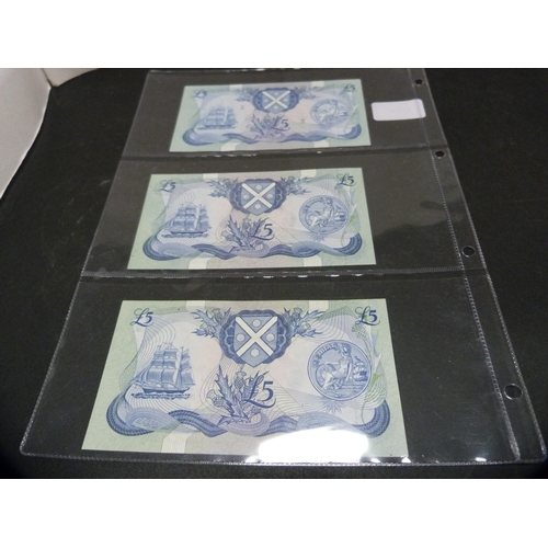 194 - Collection of Bank of Scotland replacement banknotes comprising two £10 notes, issued 1st Sept... 