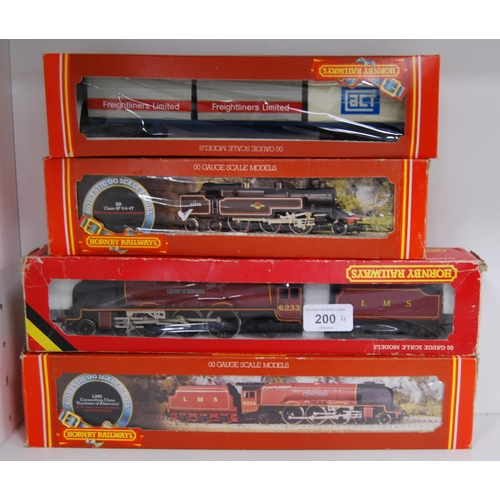 200 - Hornby: four boxed OO gauge models to include LMS Duchess of Abercorn R305, Duchess of Sutherla... 