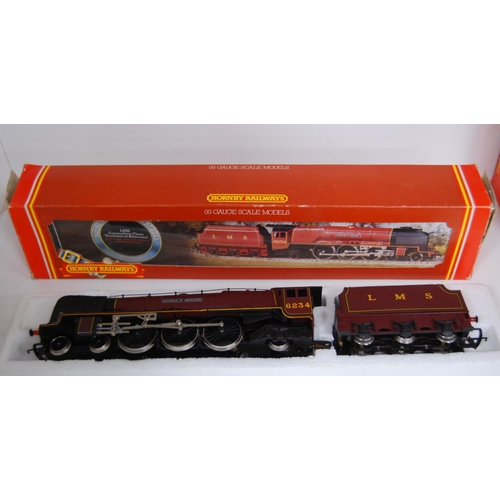 200 - Hornby: four boxed OO gauge models to include LMS Duchess of Abercorn R305, Duchess of Sutherla... 