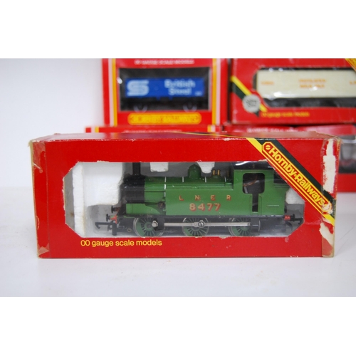 201 - Hornby: boxed LNER J.38 locomotive R252 and seven boxed wagons to include Track Cleaning Coach R296,... 