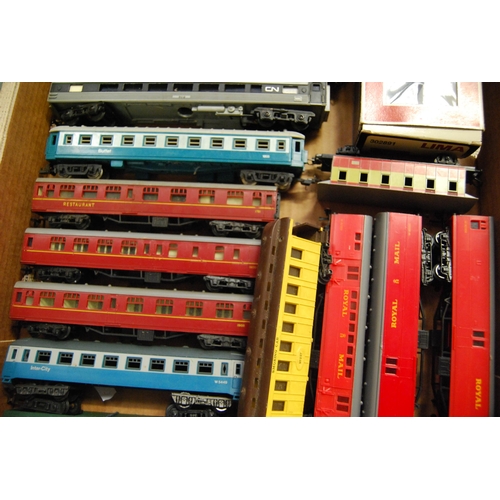 204 - Collection of OO gauge rolling stock, mostly by Jouef to include three Royal Mail TPO coaches W80300... 