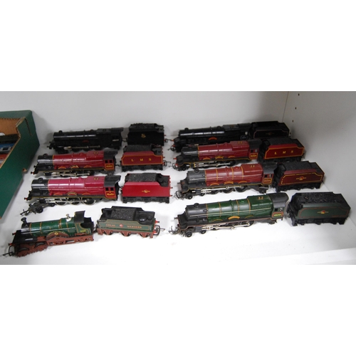 205 - Eight Princess OO gauge locomotives and tenders, mostly Tri-ang, to include three LMS 4-6-2, LMS 'Pr... 