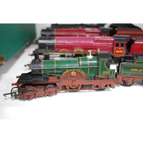 205 - Eight Princess OO gauge locomotives and tenders, mostly Tri-ang, to include three LMS 4-6-2, LMS 'Pr... 