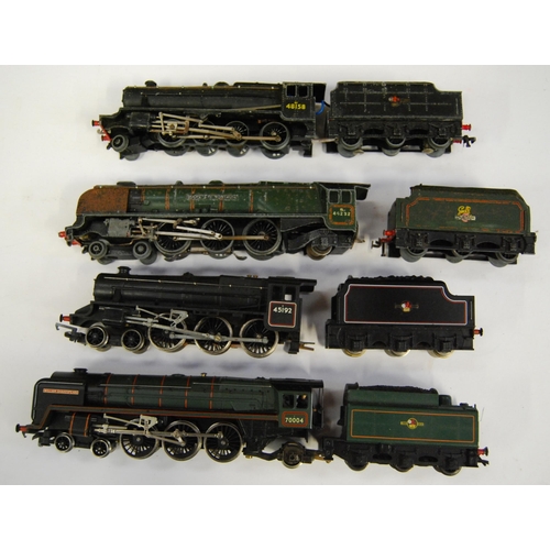 215 - Hornby: four locomotives and tenders to include BR 4-6-2 'William Shakespeare' R3096, Hornby Dublo E... 