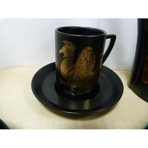 24 - Portmeirion 'Phoenix' pattern coffee set.