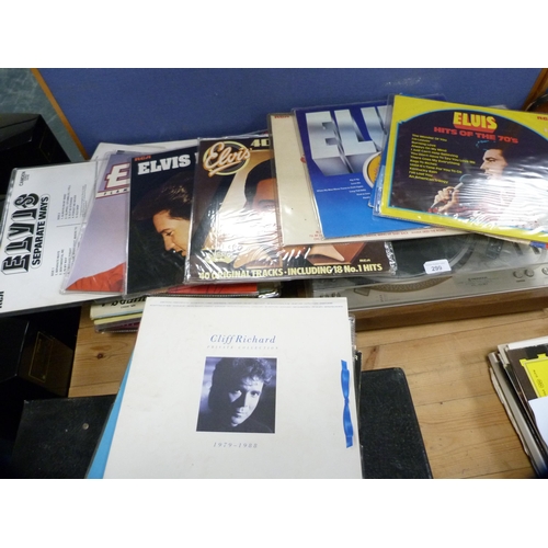 300 - Collection of pop and rock vinyl records to include Elvis Presley and The Beatles.