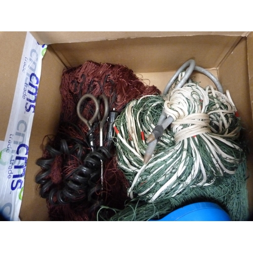 307 - Collection of ferreting equipment to include nets, maps, ferret finders, lamps etc.