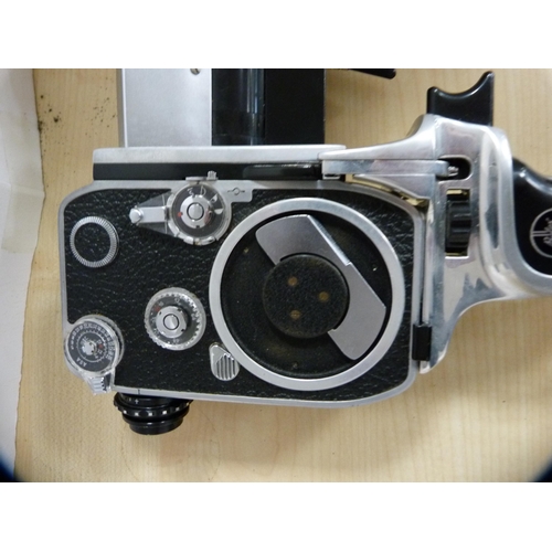 311 - Bolex Zoom Reflex P1 cine camera with instruction manual and fitted case.