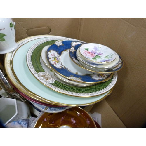 37 - Collection of various ceramics to include collector's plates, Tag serving dish, framed print of Ross... 