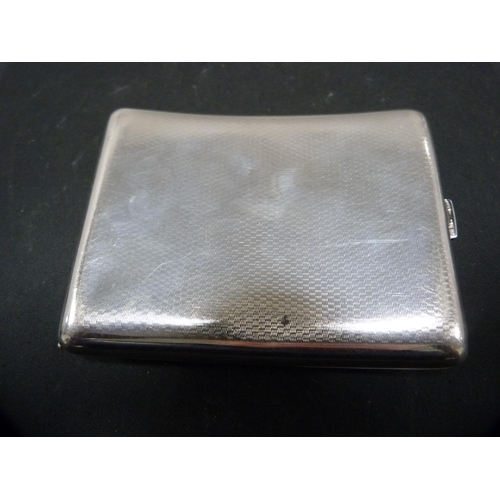 372 - Silver cigarette case, hallmarks for Birmingham 1930, monogrammed, 136g.