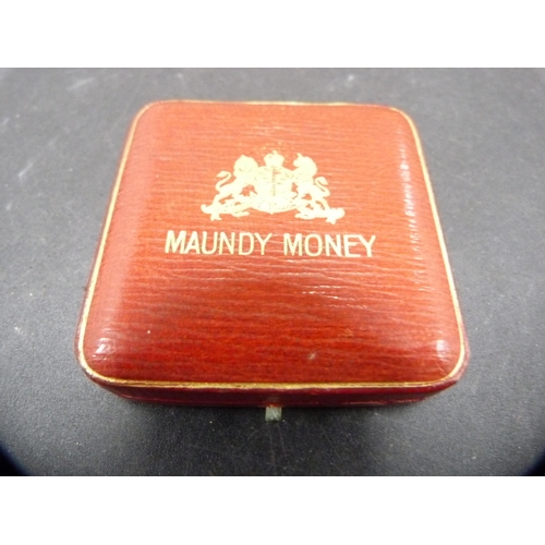 376 - 1930 Maundy coin set comprising a one penny, two pence, threepence and four pence, in original toole... 